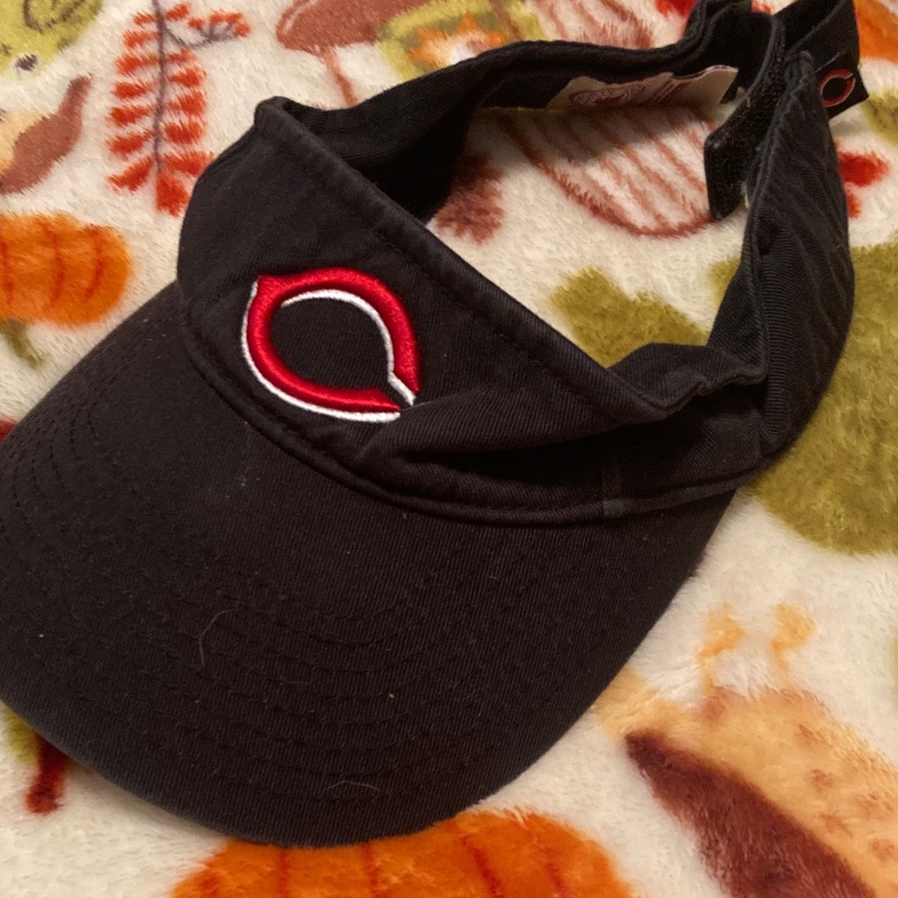 Black Visor with Red and White Logo